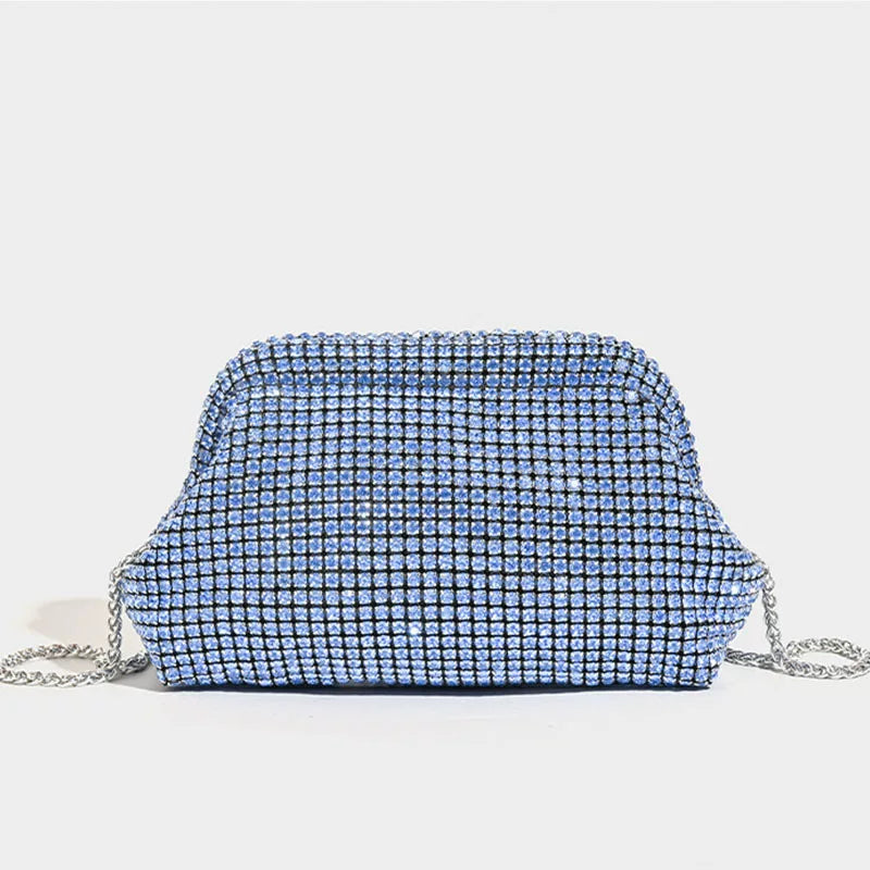 2025 New Rhinestone Bag Women'S Evening Bag Full Diamond Hand Carrying Underarm Bag Diamond Shoulder Glitter Diamond Crossbody Bag