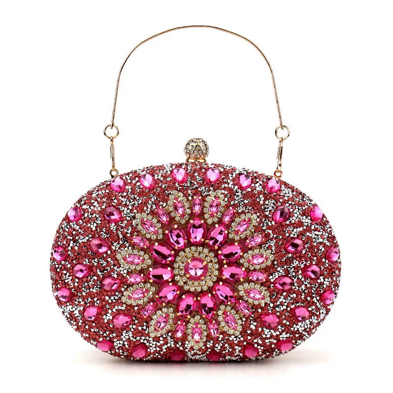 Rhinestone Evening Clutch Bag for Women – Formal Dinner and Banquet Handbag