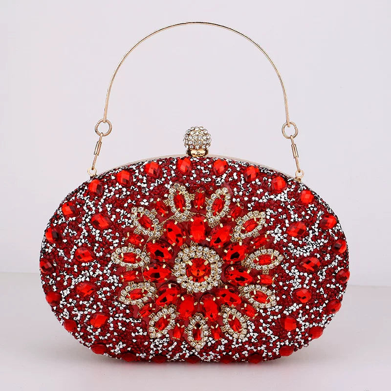 Rhinestone Evening Clutch Bag for Women – Formal Dinner and Banquet Handbag
