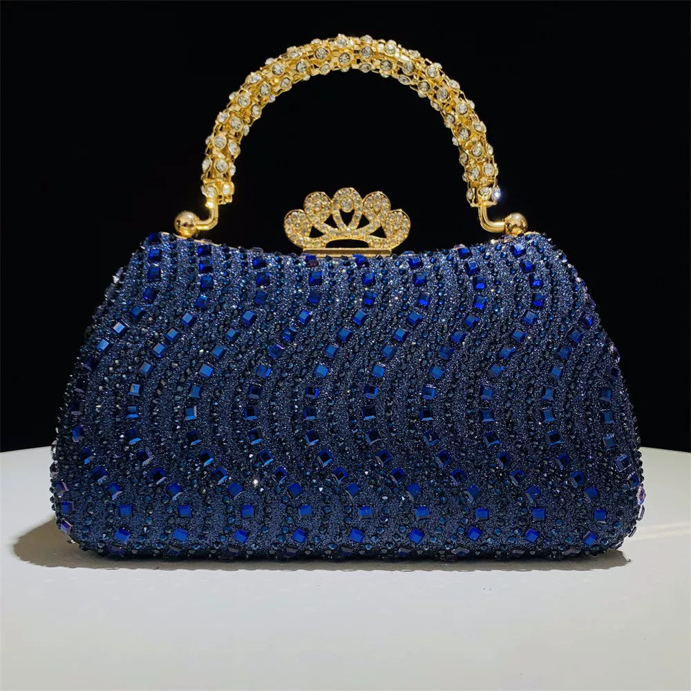 Rhinestone Evening Clutch for Women – Formal Wedding & Party Handbag