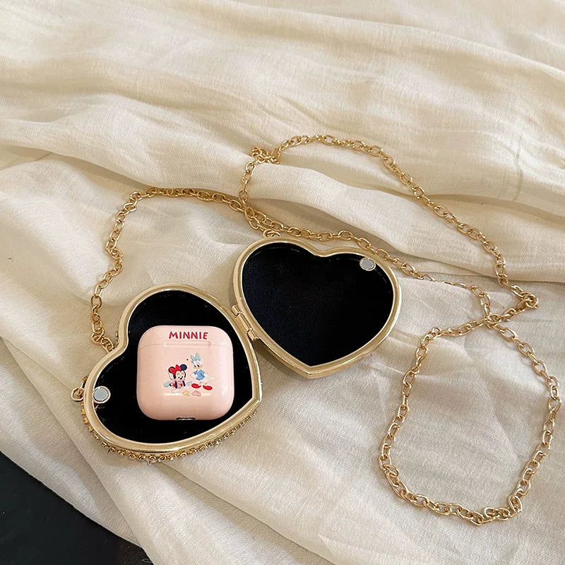 Heart-Shaped Rhinestone Evening Bag for Women – Shoulder & Crossbody Party Clutch