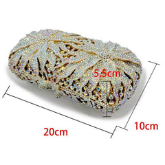 Luxury Large Flower Evening Handbag for Women – Elegant Formal Event Clutch Bag