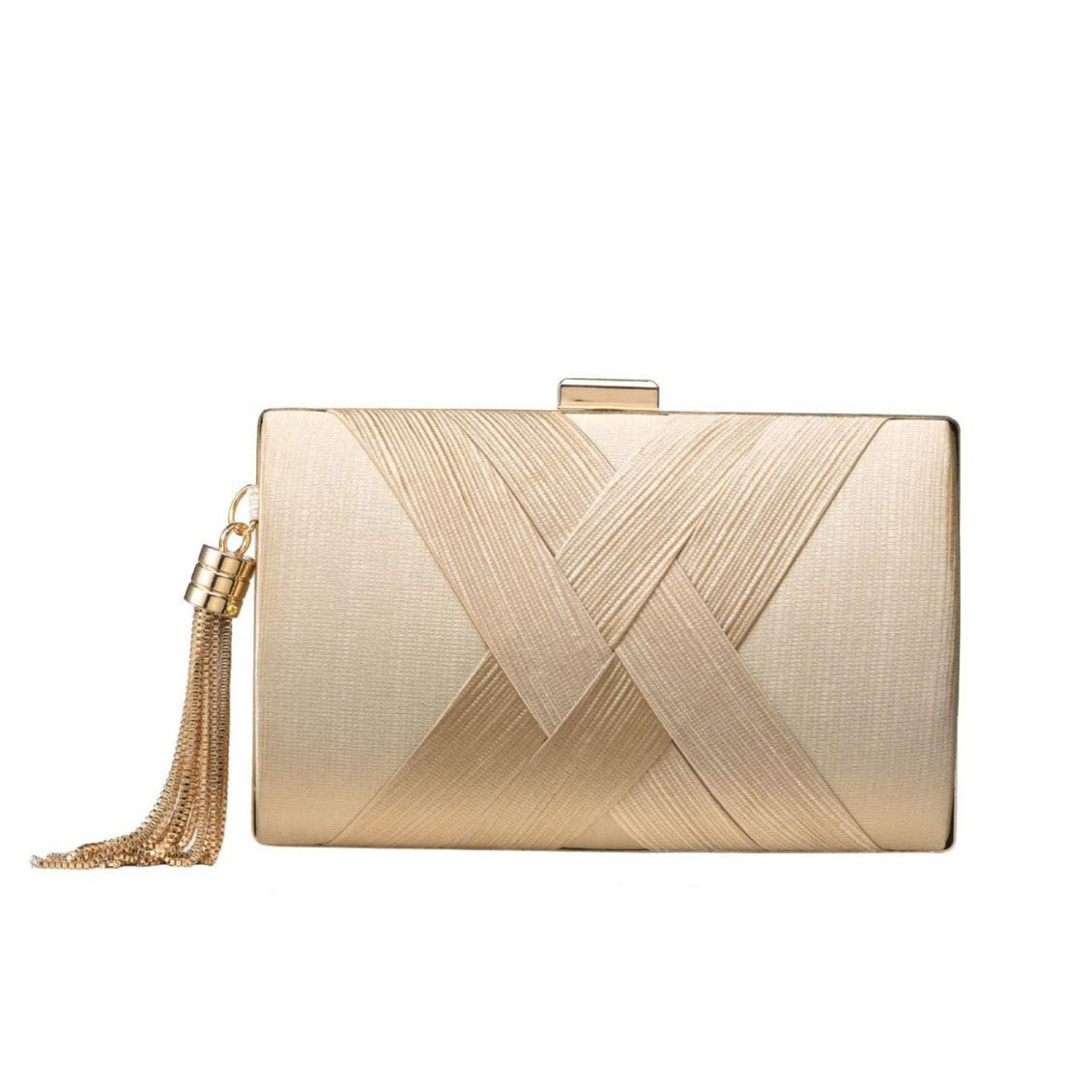 European and American Style Woven Evening Clutch Bag with Versatile Shoulder Strap