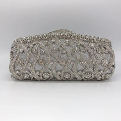 Diamond-Encrusted Dinner Bag – Full Rhinestone Clutch with Chain, European and American Banquet Bag for Women