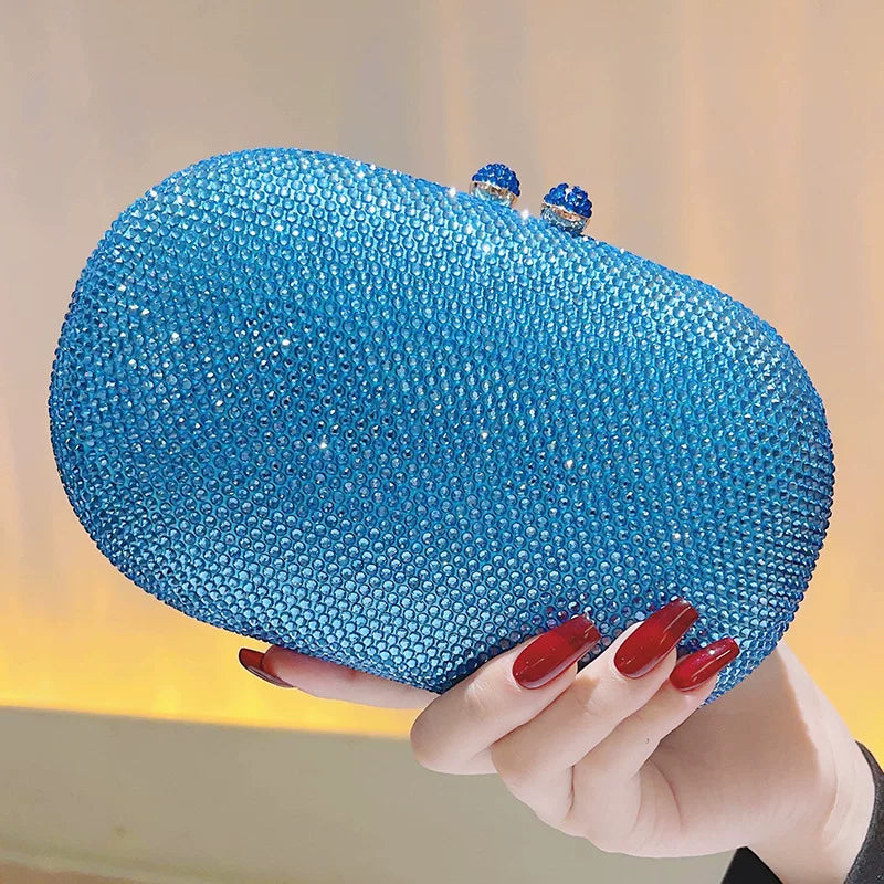 Crystal Diamond Evening Clutch Bag – Sparkling European and American Small Purse for Dinner and Party Dresses