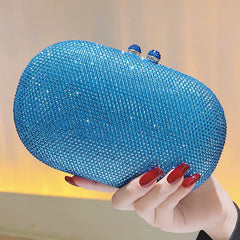 Crystal Diamond Evening Clutch Bag – Sparkling European and American Small Purse for Dinner and Party Dresses