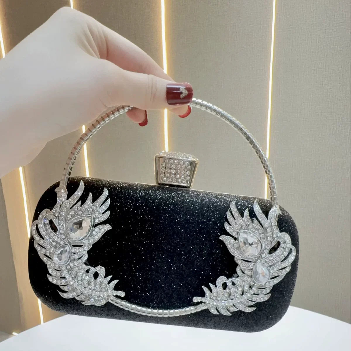 Rhinestone Evening Clutch for Women – Formal Banquet & Wedding Handbag