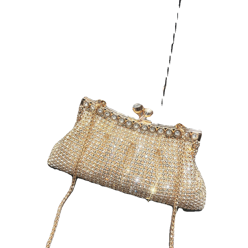 European and American Rhinestone Evening Bags – Shiny Clutch, Shoulder, and Clip Bags for Women
