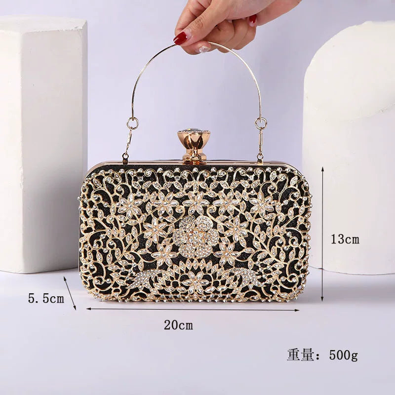 Diamond-Encrusted Evening Clutch for Dinner and Banquet