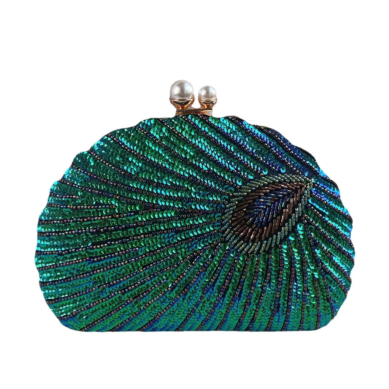 Beaded Embroidered Evening Clutch Bag – Vintage Style Handheld Formal Handbag