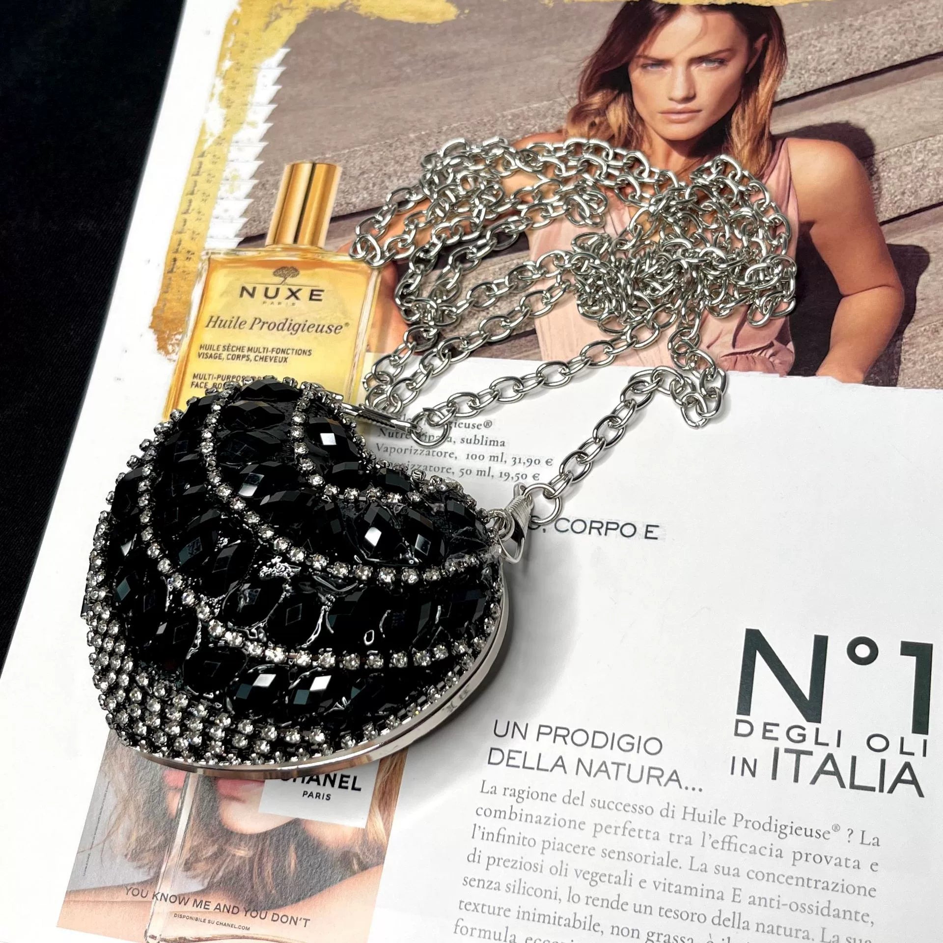 Heart-Shaped Rhinestone Evening Bag for Women – Shoulder & Crossbody Party Clutch