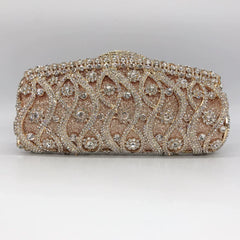 Diamond-Encrusted Dinner Bag – Full Rhinestone Clutch with Chain, European and American Banquet Bag for Women