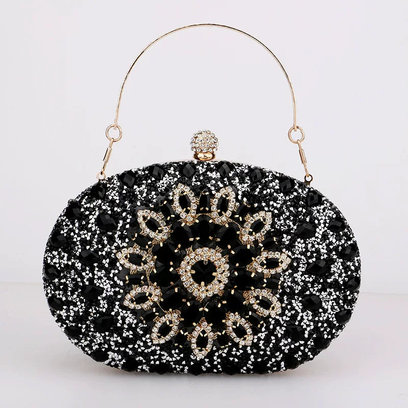 Rhinestone Evening Clutch Bag for Women – Formal Dinner and Banquet Handbag