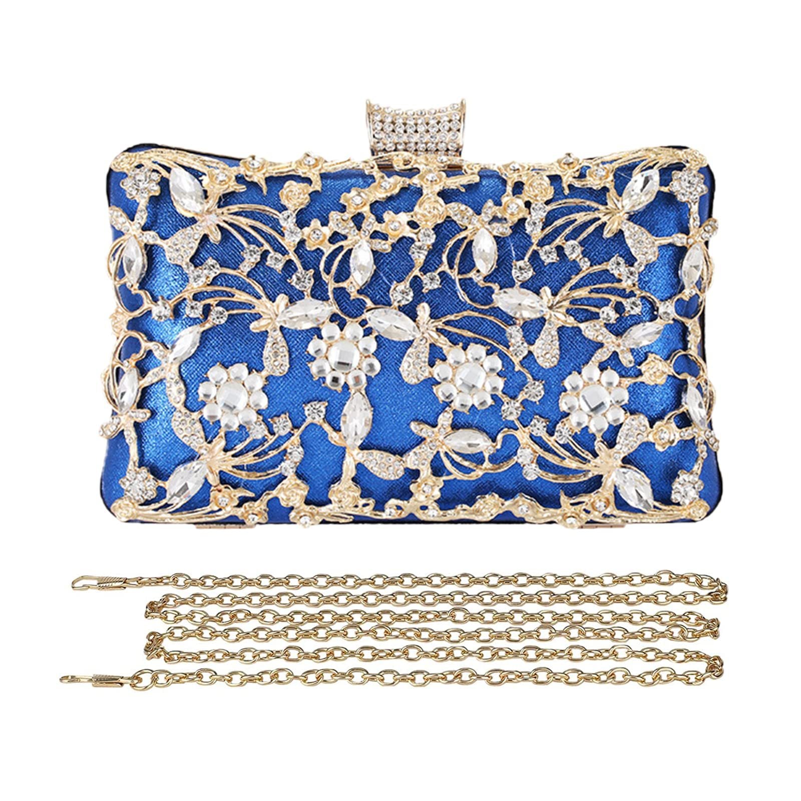 Floral Rhinestone Clutch Bag for Dinner and Banquet, Perfect for Cheongsam and Evening Dresses