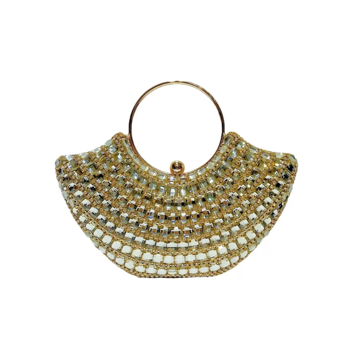 Rhinestone Evening Shoulder Bag for Women – Small Crossbody Handbag for Formal Events