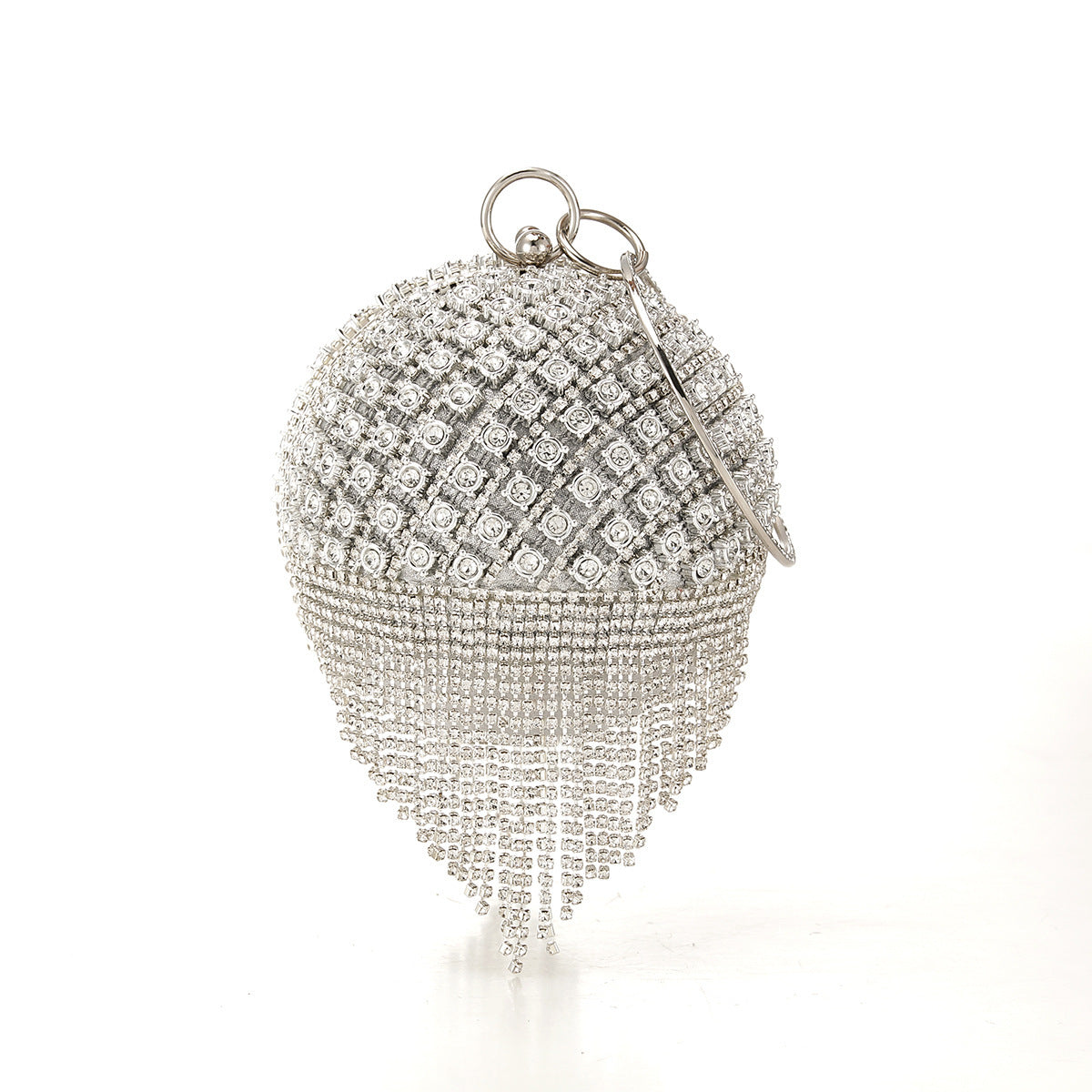 Rhinestone Evening Clutch with Ball Design for Dinner and Formal Events