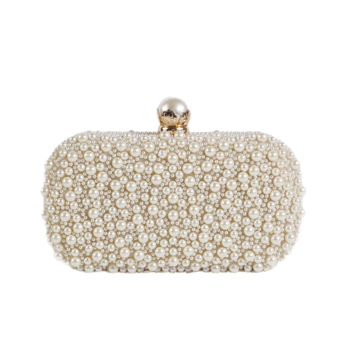 Beaded Evening Clutch Bag with Pearl Detail for Dinner Party and Banquet