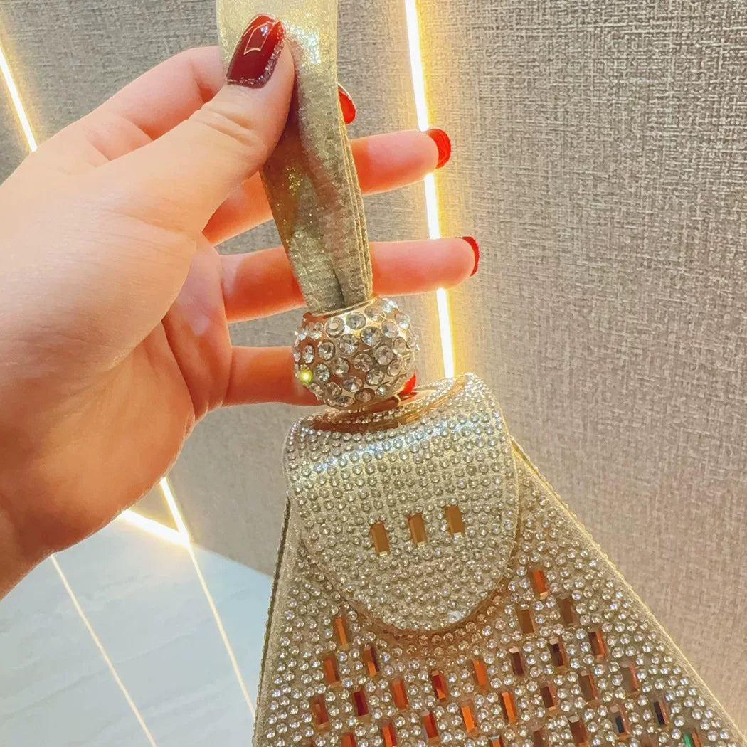 New Rhinestone Handbag for Women – Fashionable Diamond Clutch for Banquets and Evening Events