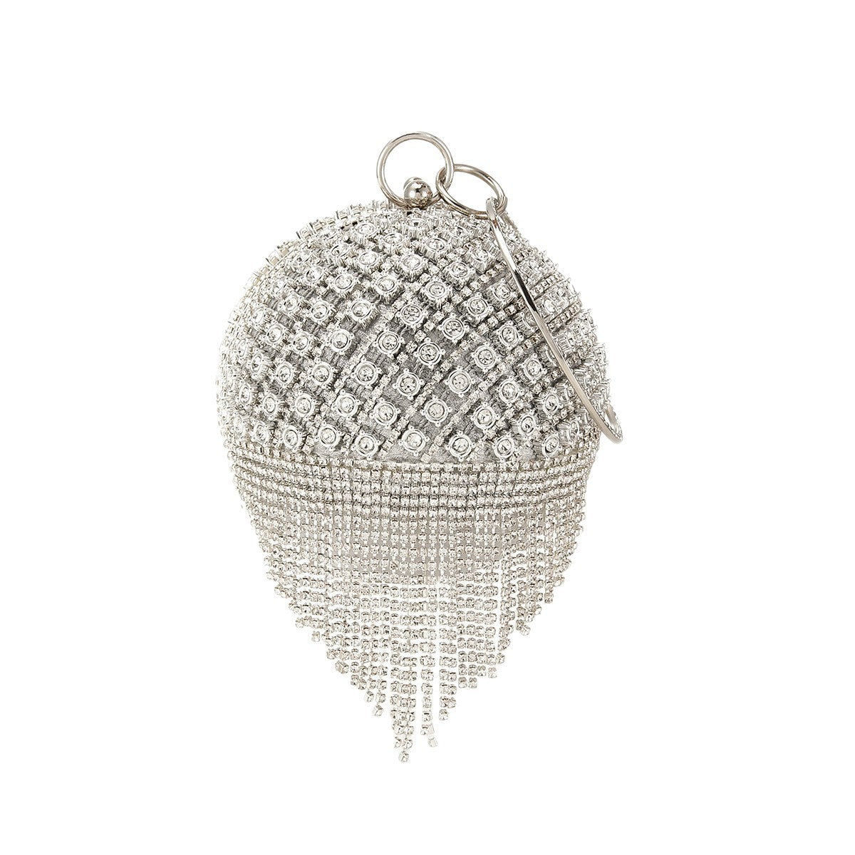 Rhinestone Evening Clutch with Ball Design for Dinner and Formal Events