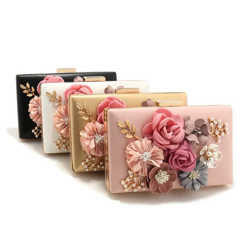 Fashion Flower Evening Bag – Elegant Women’s Banquet Clutch for Evening Wear
