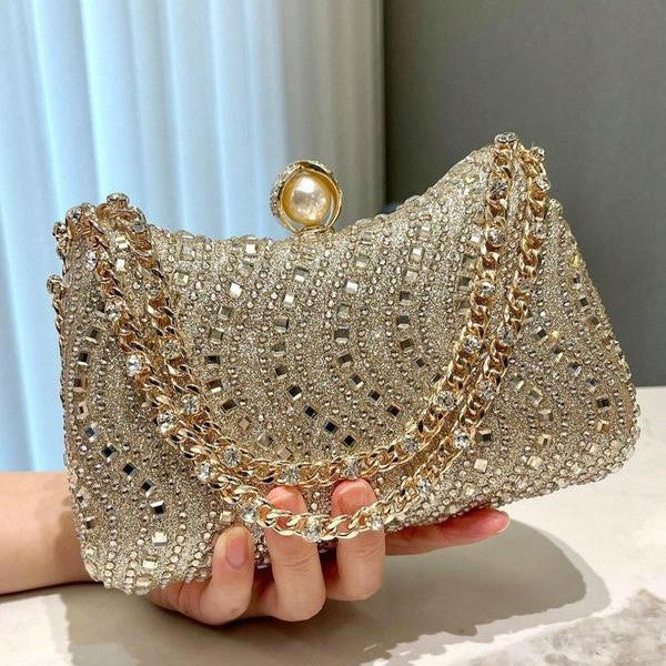 2026 New Luxurious Rhinestone Dinner Bag Celebrity Handbag Bridal Wedding Bag Dress Bag Inlaid With Diamond Banquet Clutch For Women