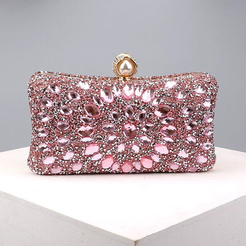 Rhinestone Evening Clutch for Women – Formal Banquet & Wedding Handbag