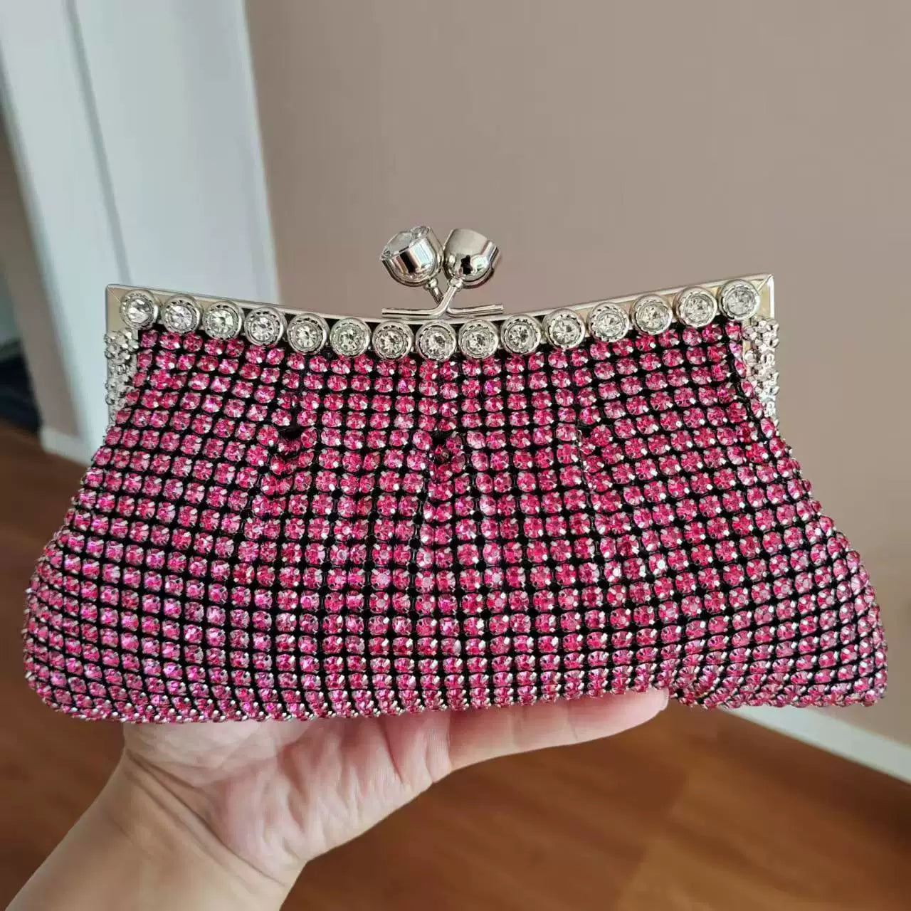 European and American Rhinestone Evening Bags – Shiny Clutch, Shoulder, and Clip Bags for Women