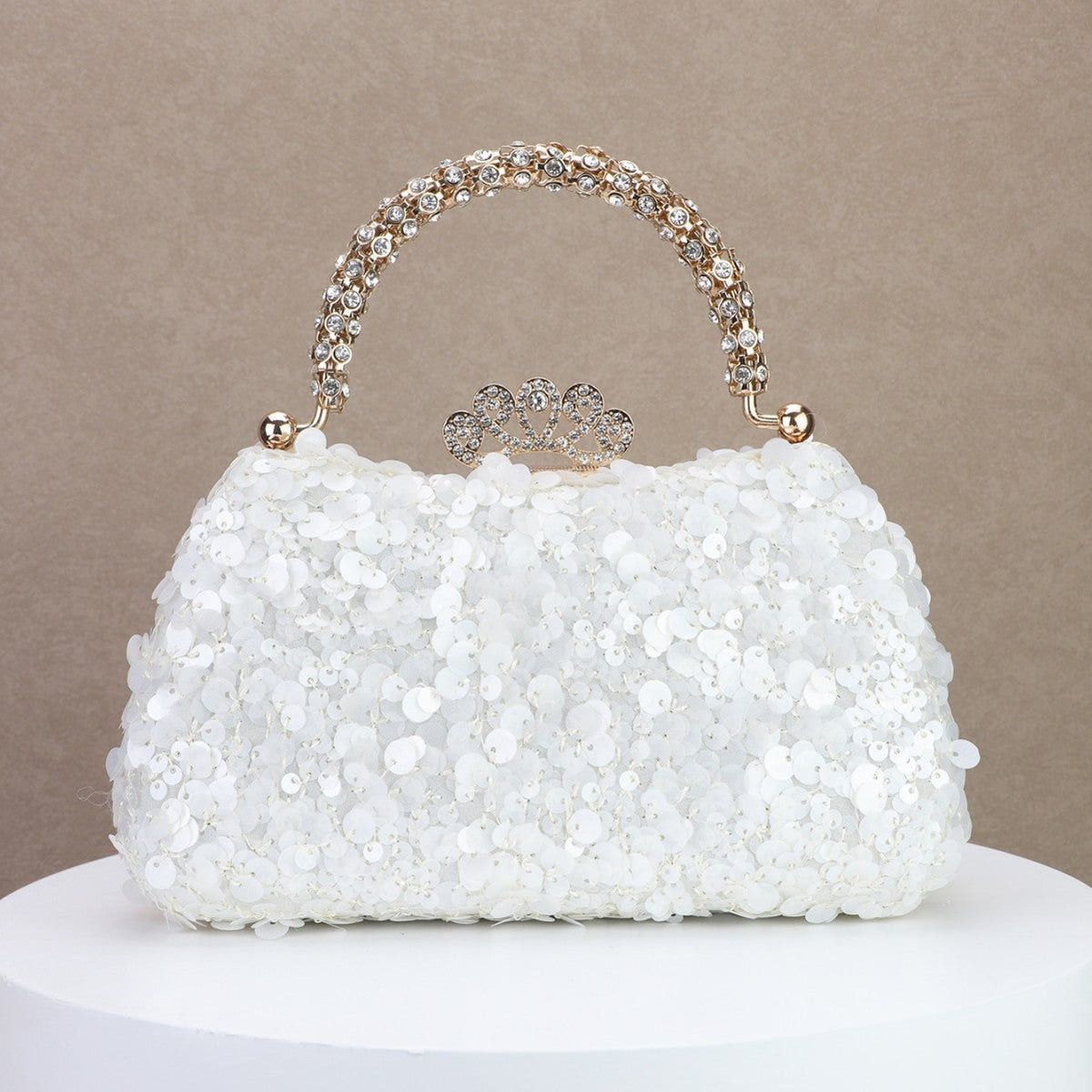 Beaded Rhinestone Clutch for Dinner and Banquet Parties