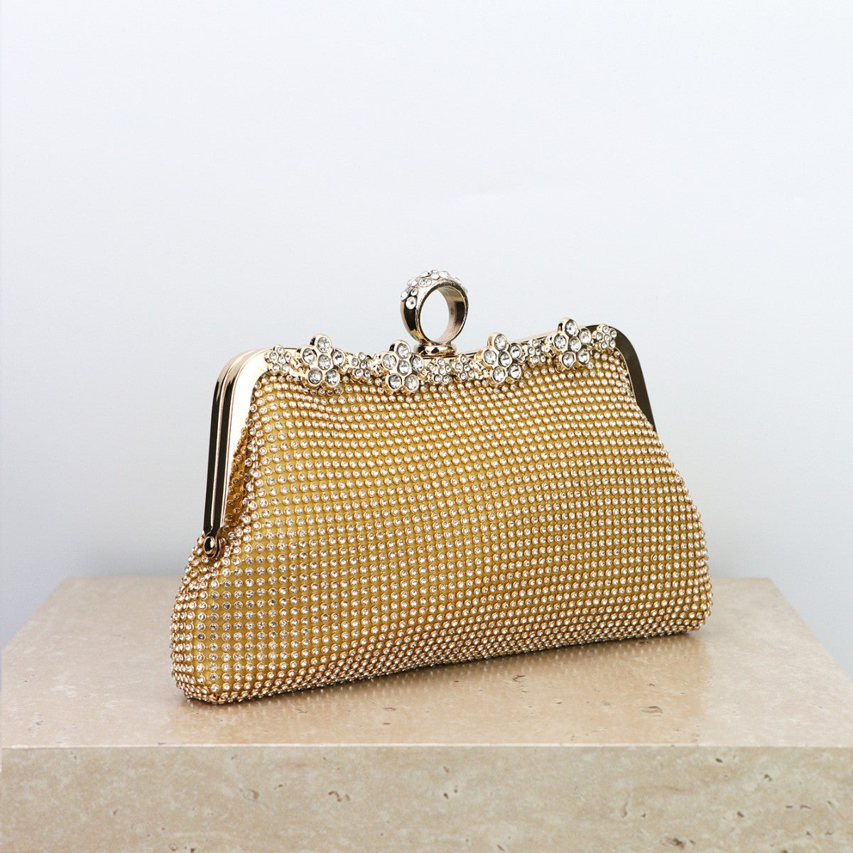 Diamond-Encrusted Evening Clutch for Dinner Party and Bridal Events