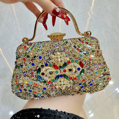 New High-End Diamond-Encrusted Women's Handbag – Luxury Clutch, Shoulder, and Crossbody Evening Bag