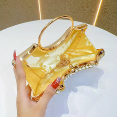 Rhinestone Evening Shoulder Bag for Women – Small Crossbody Handbag for Formal Events