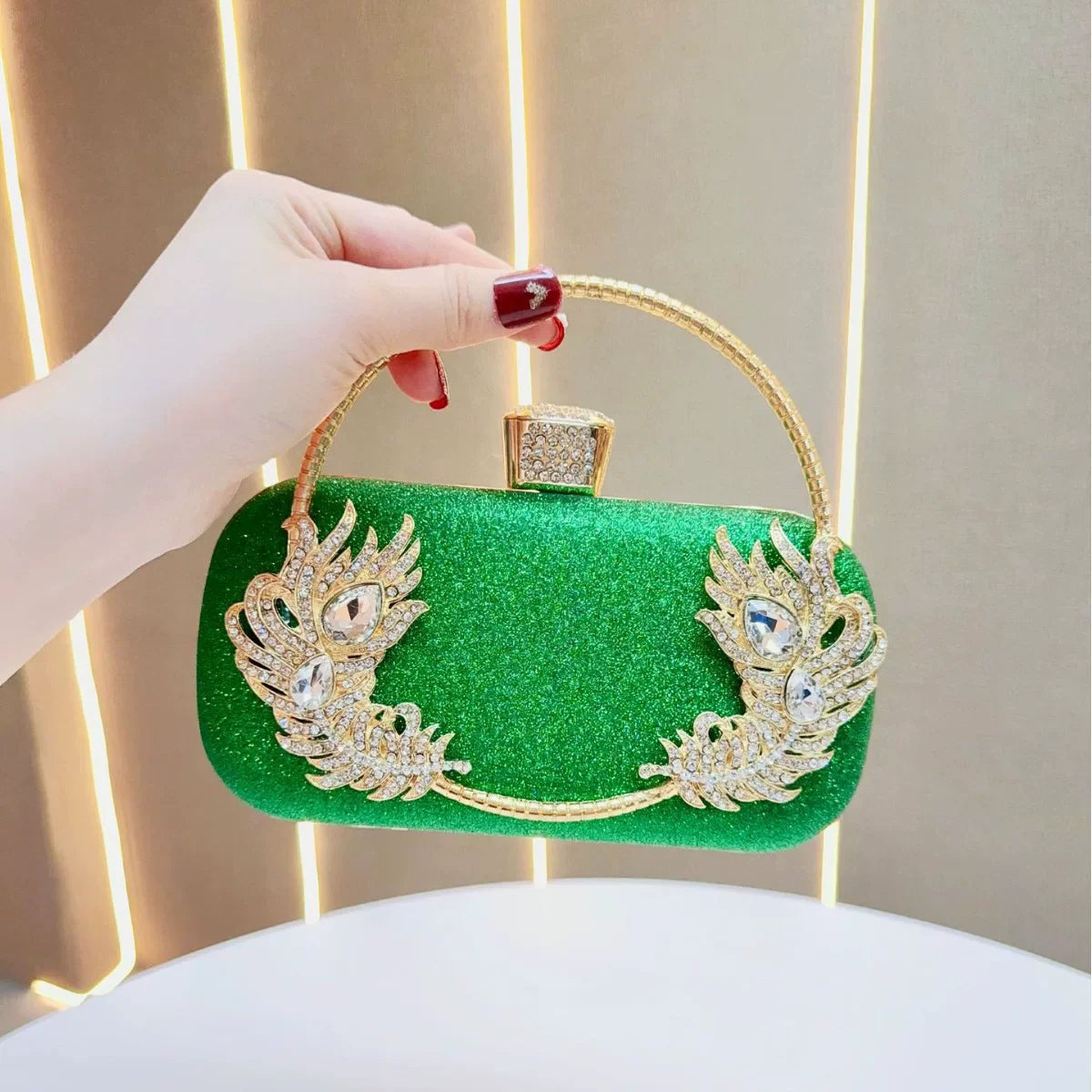 Rhinestone Evening Clutch for Women – Formal Banquet & Wedding Handbag
