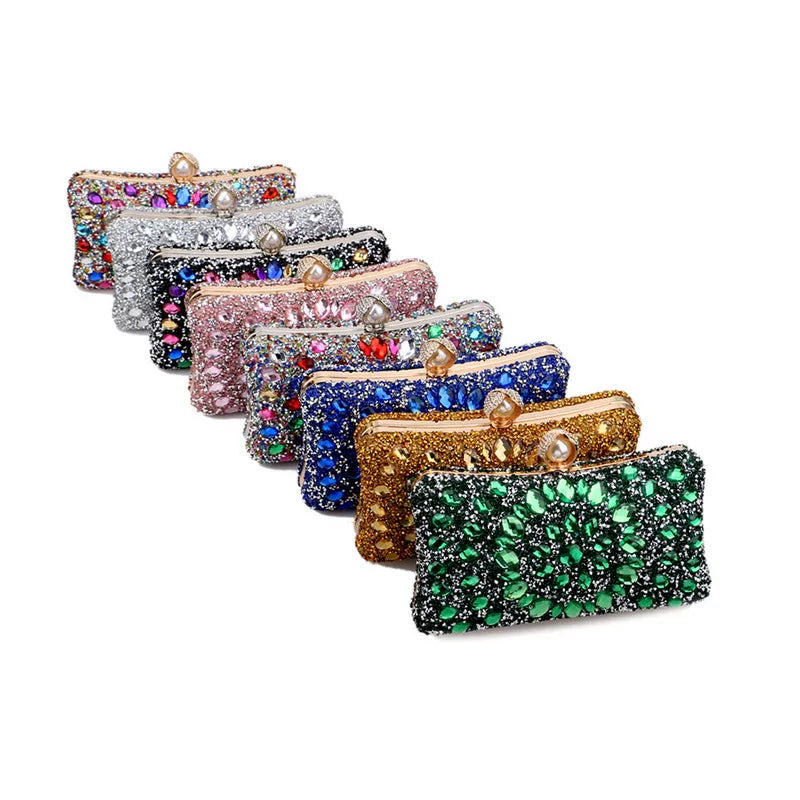 Diamond-Encrusted Evening Clutch for Dinner and Banquet