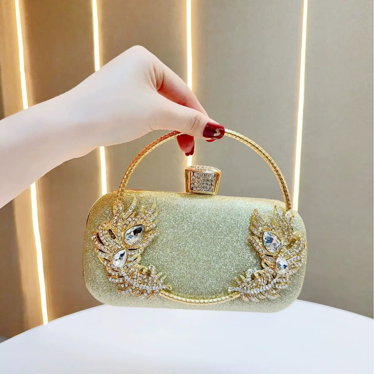 Rhinestone Evening Clutch for Women – Formal Banquet & Wedding Handbag