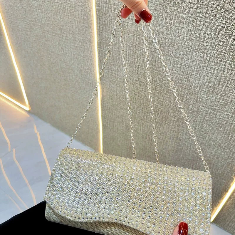 Light Luxury Celebrity Banquet Clutch – Small Shoulder and Crossbody Evening Bag for Women