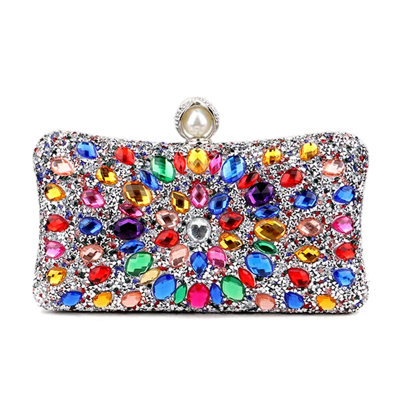 Rhinestone Evening Clutch for Women – Formal Banquet & Wedding Handbag