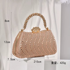 Rhinestone Evening Clutch for Women – Formal Wedding & Party Handbag