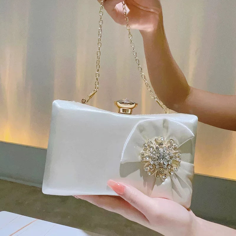 Elegant Diamond-Encrusted Evening Clutch Bag – Retro Fairy Small Shoulder Bag for Ladies