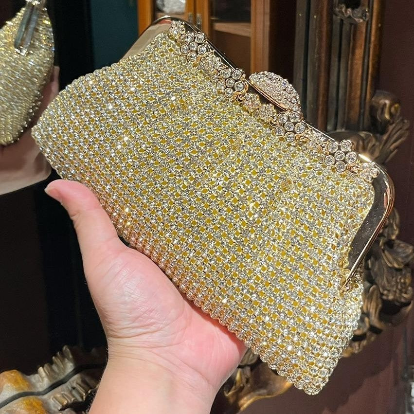 2026 New Luxurious Rhinestone Dinner Bag Celebrity Handbag Bridal Wedding Bag Dress Bag Inlaid With Diamond Banquet Clutch For Women