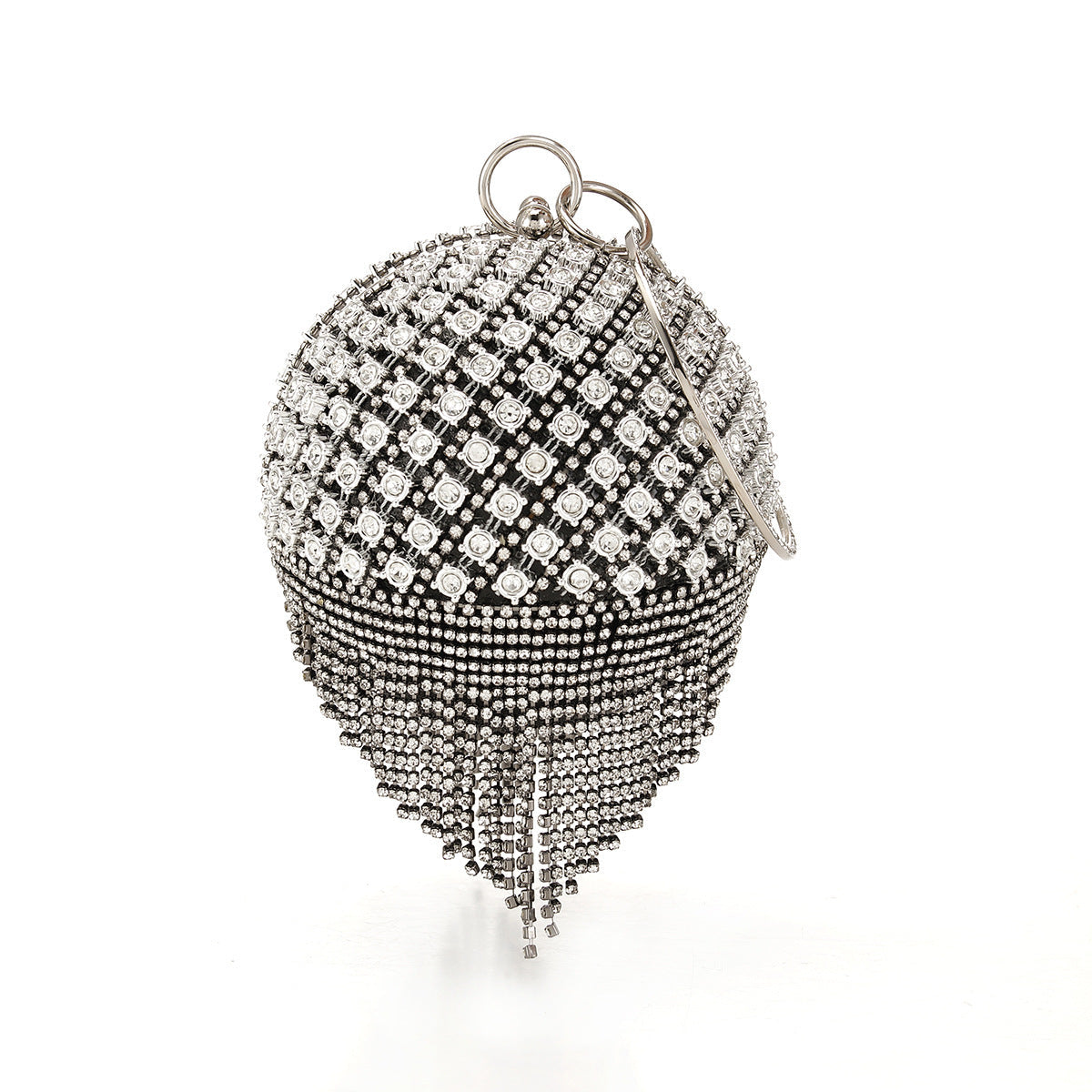 Rhinestone Evening Clutch with Ball Design for Dinner and Formal Events