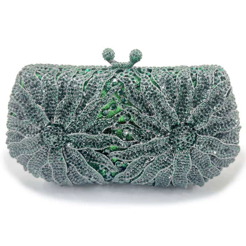 Luxury Large Flower Evening Handbag for Women – Elegant Formal Event Clutch Bag