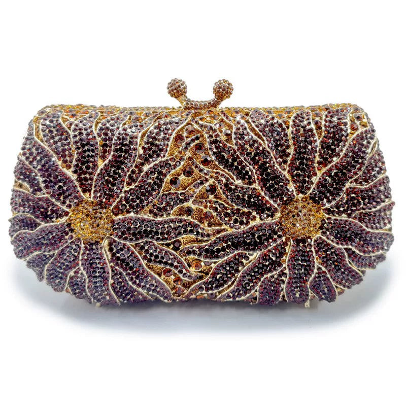Luxury Large Flower Evening Handbag for Women – Elegant Formal Event Clutch Bag