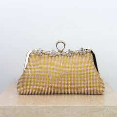 Diamond-Encrusted Evening Clutch for Dinner Party and Bridal Events