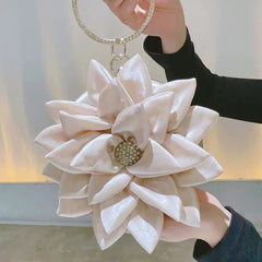 Flower Girl Bag – Champagne Apricot Evening Handbag, Retro Style Cheongsam & Fairy Bag