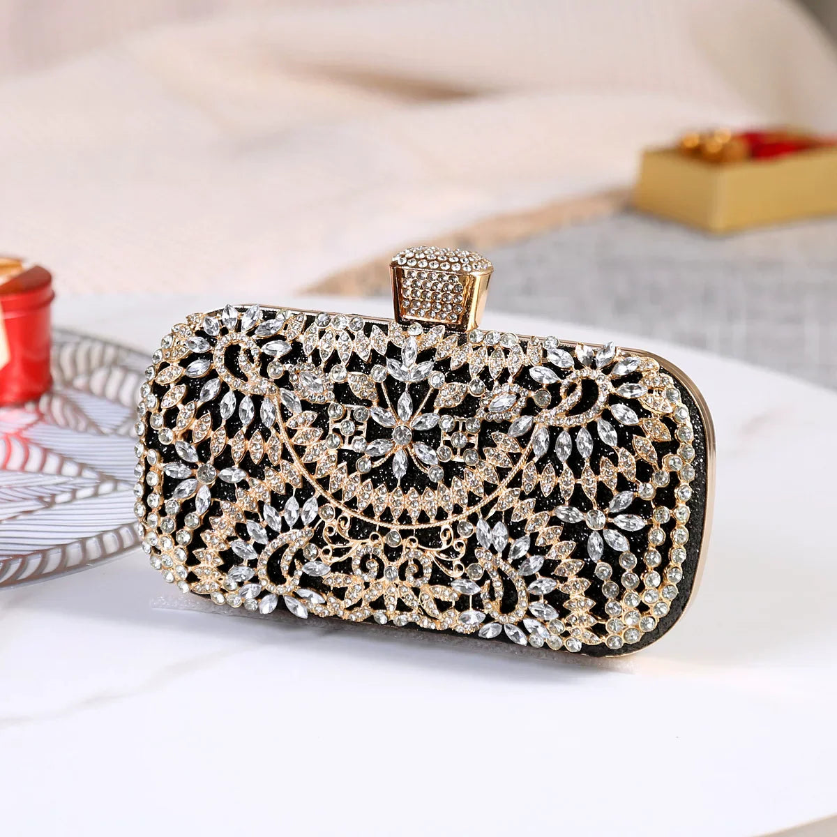 Rhinestone Evening Clutch for Women – Formal Banquet & Wedding Handbag