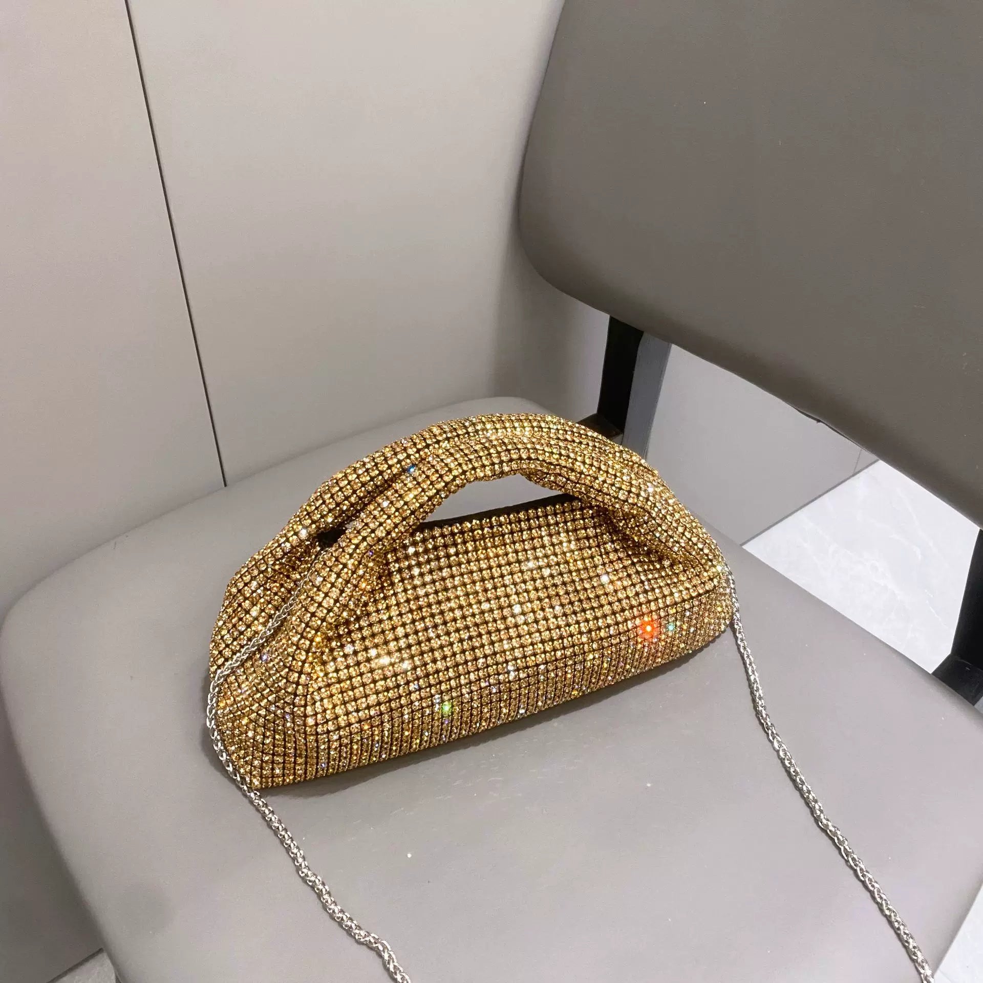 European and American Rhinestone Handbag – New Chain Shoulder and Crossbody Bag for Women
