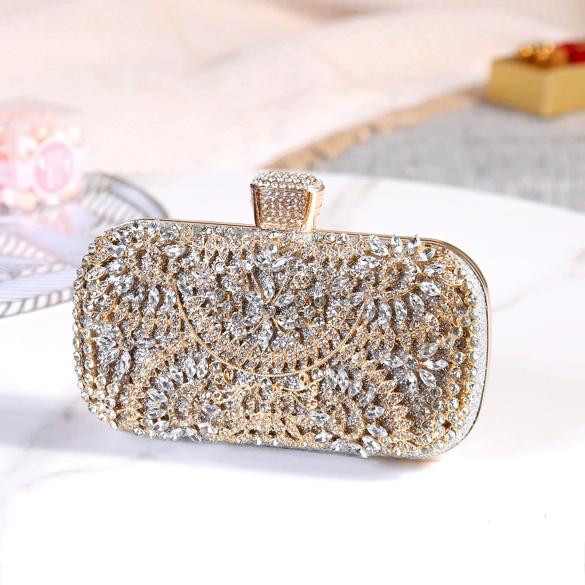Rhinestone Evening Clutch for Women – Formal Banquet & Wedding Handbag