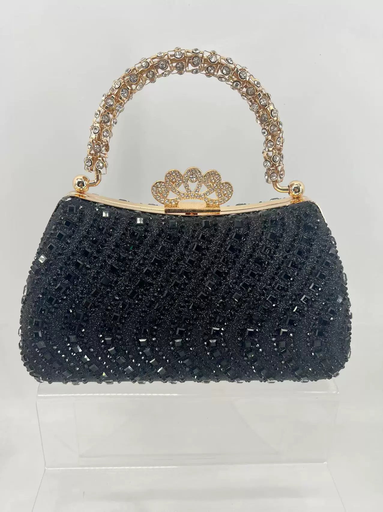 Rhinestone Evening Clutch for Women – Formal Wedding & Party Handbag