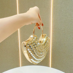 Rhinestone Evening Shoulder Bag for Women – Small Crossbody Handbag for Formal Events