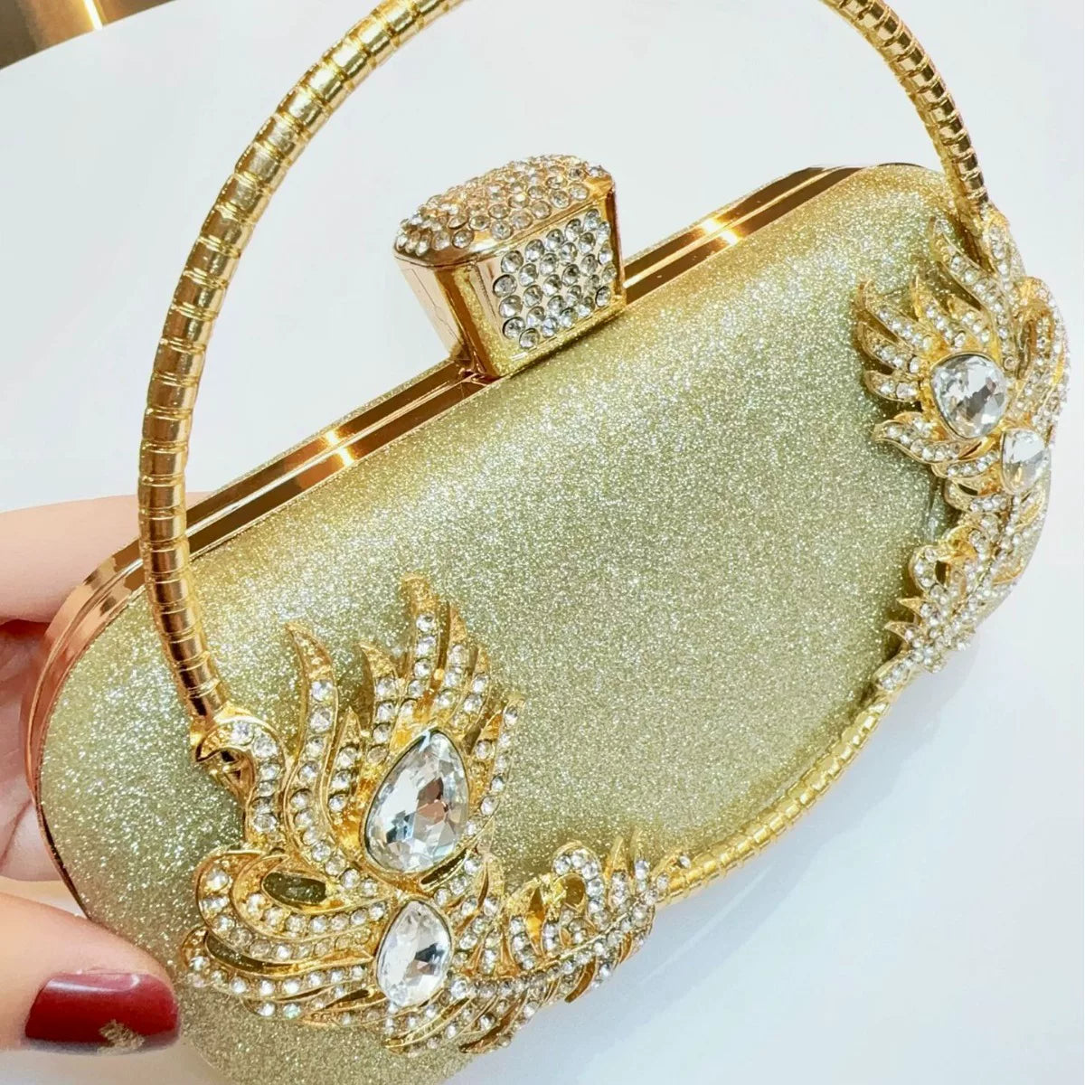 Rhinestone Evening Clutch for Women – Formal Banquet & Wedding Handbag